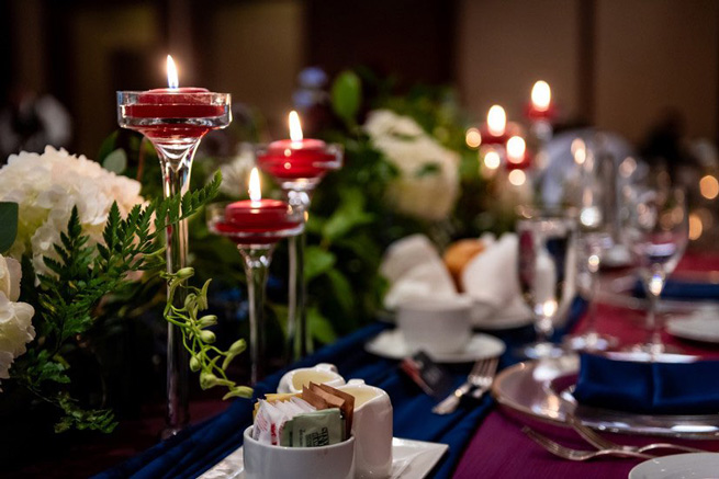 Candles add elegance to your event